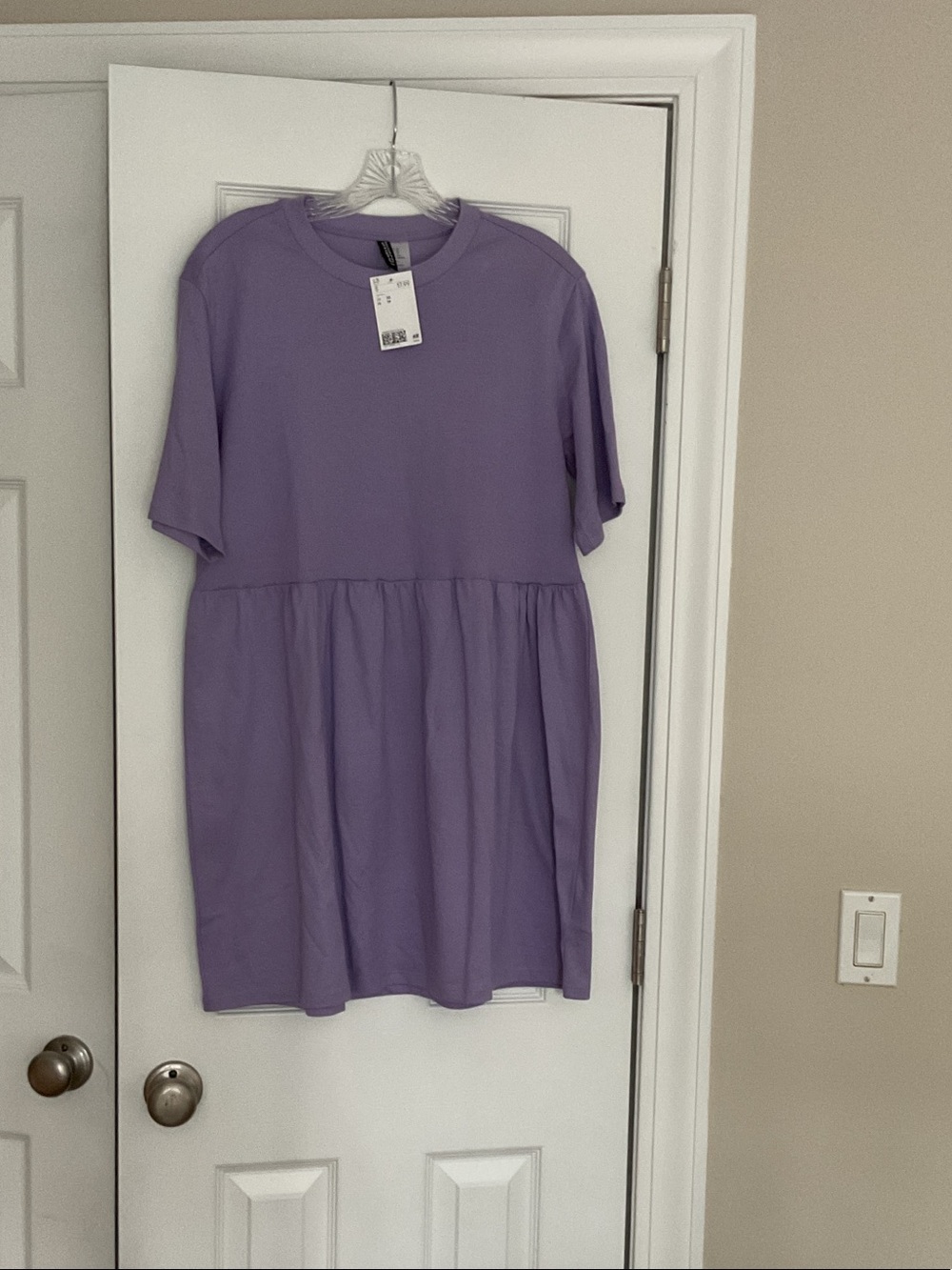 H&M Lavender Crewneck Short Sleeve Dress